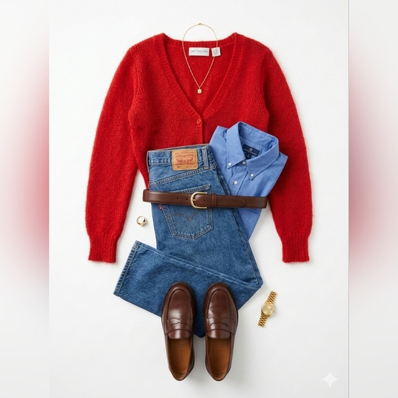 Jay Jacobs Sweaters - Vintage Jay Jacobs Mohair Wool Blend Cropped Cardigan